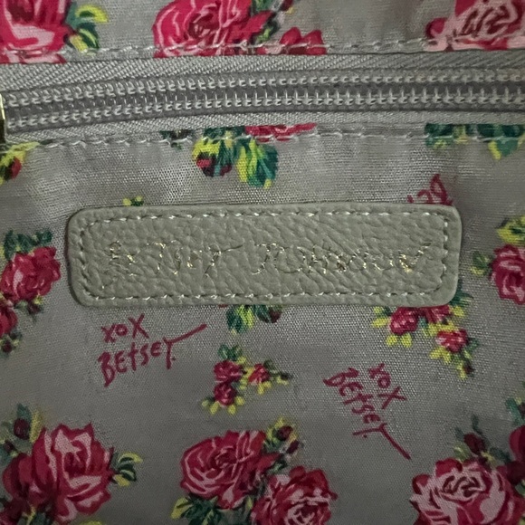 Betsey Johnson Pink and Gray True to Your Heart Quilted Backpack Diaper Bag - Picture 8 of 15